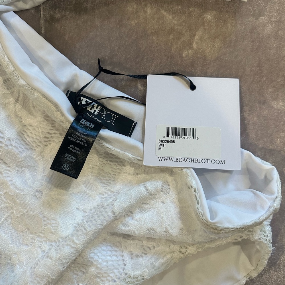 White one piece cut out bathing suit